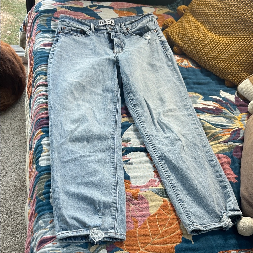 Daze Women's Casual Light Blue Boyfriend Jeans